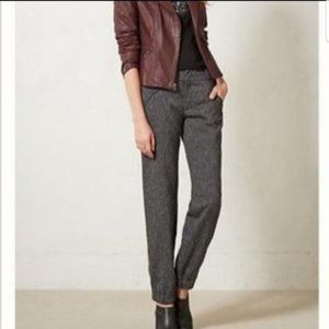 Anthropologie Elevenses Pembroke Tweed Jogger Pants